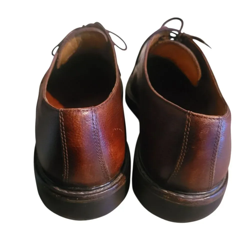 Mephisto Polished Pebbled‎ Leather Oxfords Shoes Men's Size 12.5 Brown Business